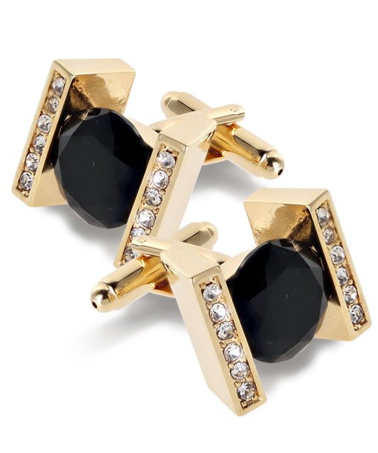 Bling Colorstone Cufflinks with Princess Setting in a Box by Vittorio Vico (CL14XX) (cl - 1400) for Independent Retail Stores by Dubal Brothers