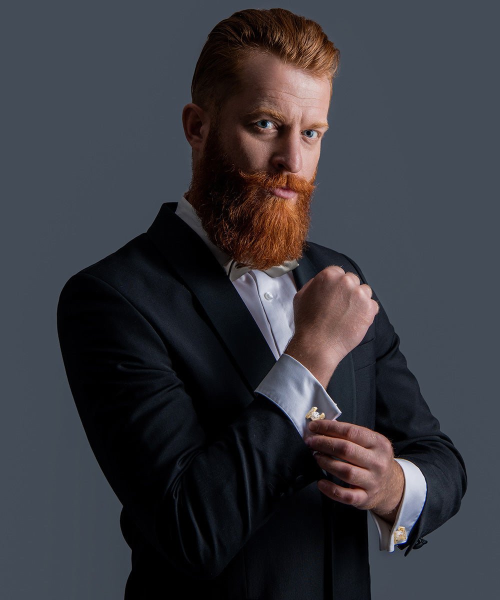 Bling Colorstone Cufflinks with Princess Setting in a Box by Vittorio Vico (CL14XX) (cl - 1402) for Independent Retail Stores by Dubal Brothers