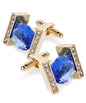 Bling Colorstone Cufflinks with Princess Setting in a Box by Vittorio Vico (CL14XX) (cl - 1406) for Independent Retail Stores by Dubal Brothers