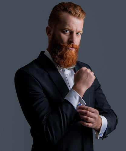 Bling Colorstone Cufflinks with Princess Setting in a Box by Vittorio Vico (CL14XX) (cl - 1407) for Independent Retail Stores by Dubal Brothers