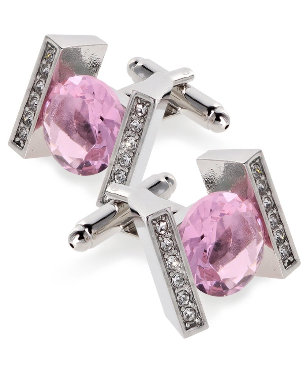 Bling Colorstone Cufflinks with Princess Setting in a Box by Vittorio Vico (CL14XX) (cl - 1413) for Independent Retail Stores by Dubal Brothers