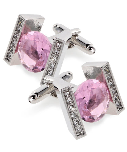 Bling Colorstone Cufflinks with Princess Setting in a Box by Vittorio Vico (CL14XX) (cl - 1413) for Independent Retail Stores by Dubal Brothers
