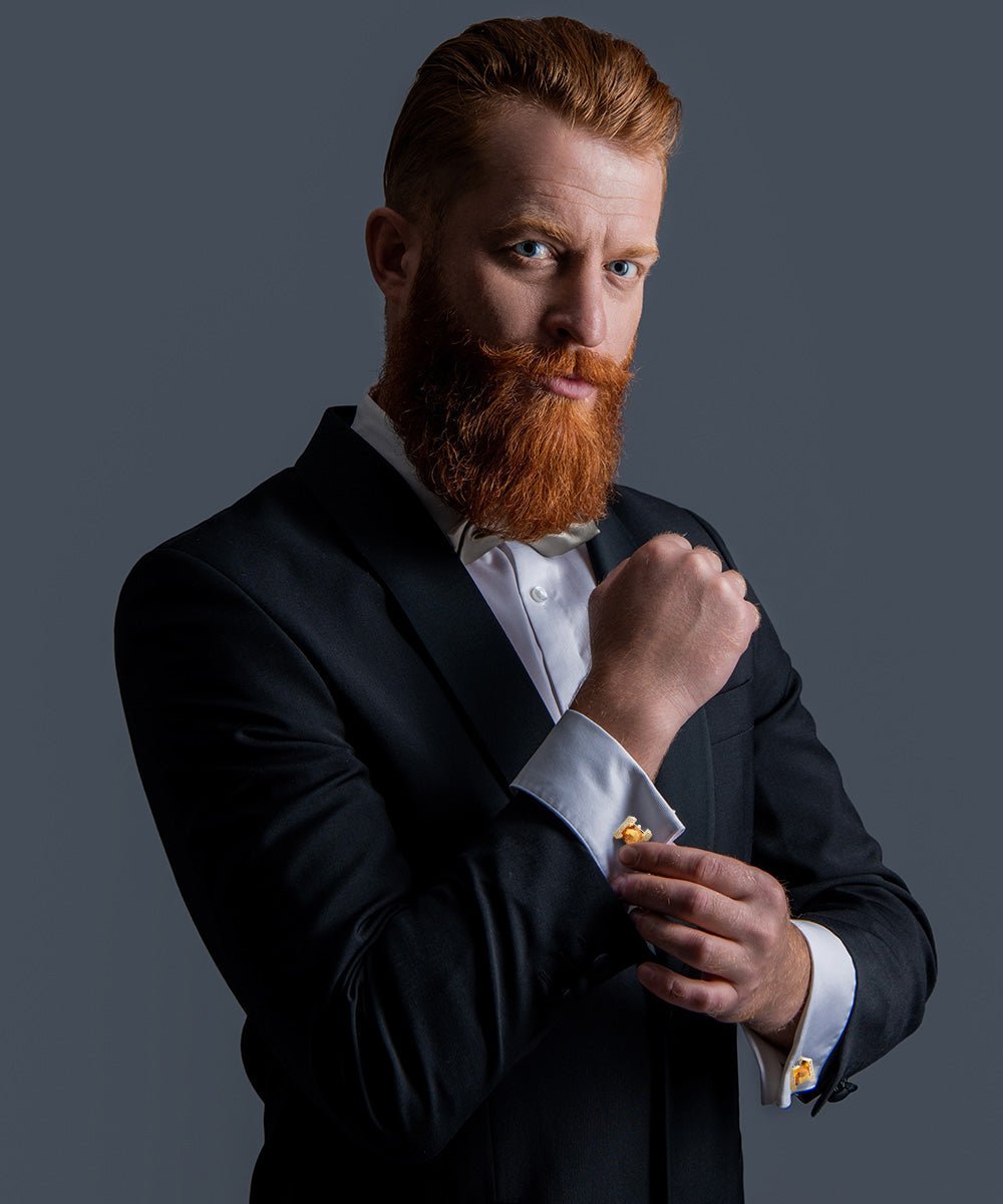 Bling Colorstone Cufflinks with Princess Setting in a Box by Vittorio Vico (CL14XX) (cl - 1418) for Independent Retail Stores by Dubal Brothers