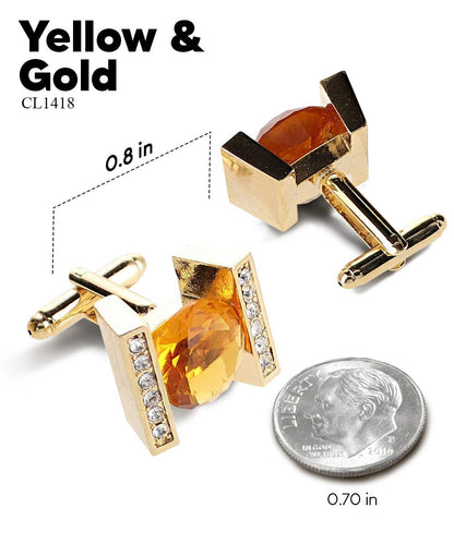 Bling Colorstone Cufflinks with Princess Setting in a Box by Vittorio Vico (CL14XX) (cl - 1418) for Independent Retail Stores by Dubal Brothers