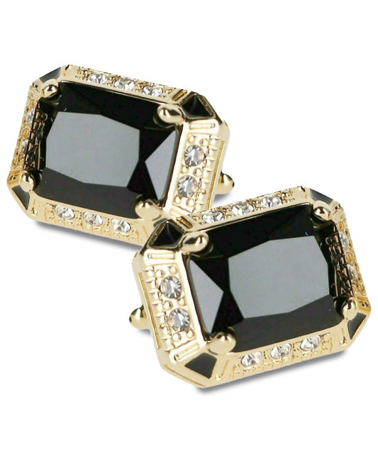 BLING Colorstone Cufflinks with Rectangular Crystal in a Box by Vittorio Vico (CL73XX) (CL - 7300) for Independent Retail Stores by Dubal Brothers