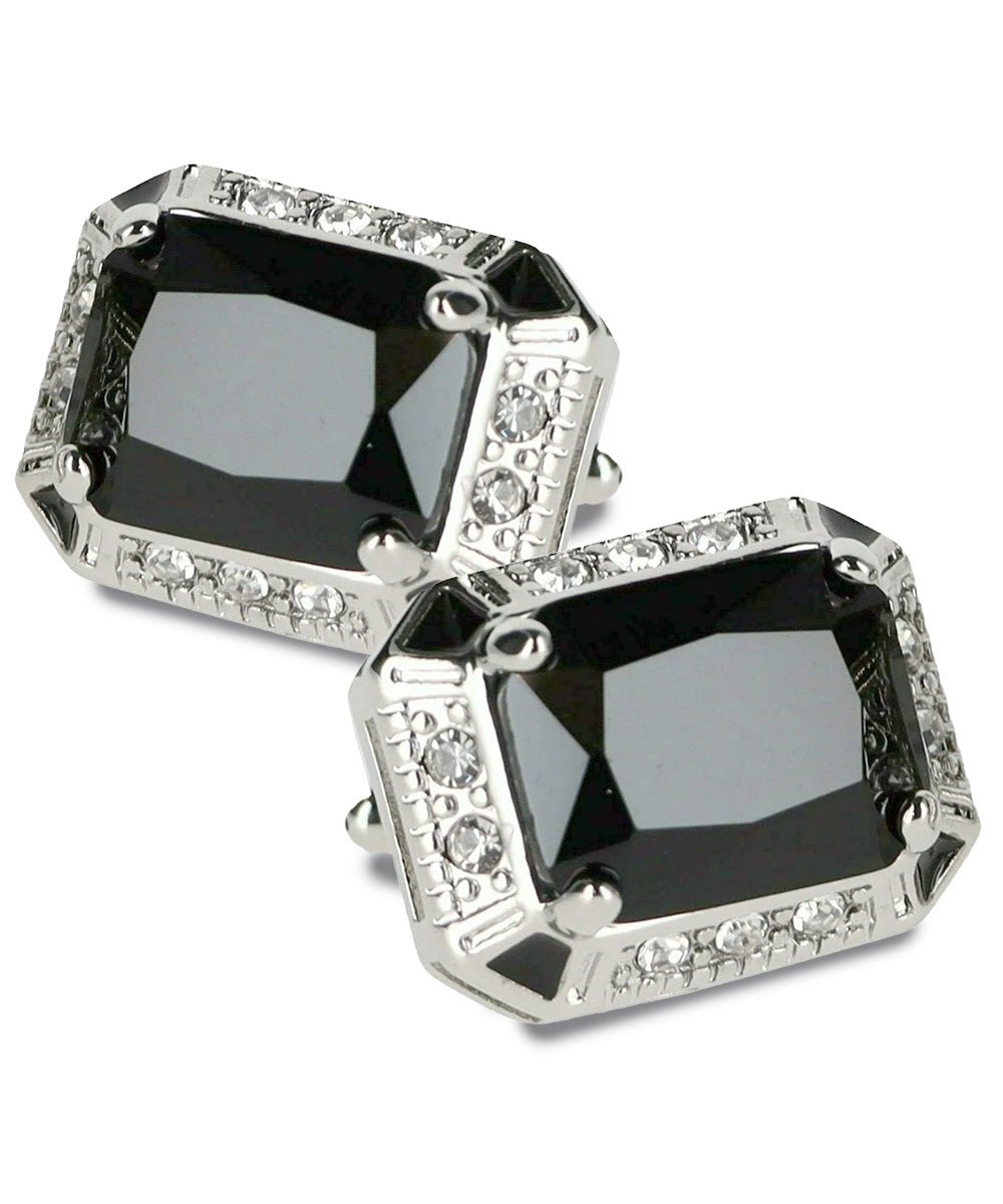 BLING Colorstone Cufflinks with Rectangular Crystal in a Box by Vittorio Vico (CL73XX) (CL - 7301) for Independent Retail Stores by Dubal Brothers