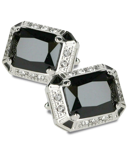 BLING Colorstone Cufflinks with Rectangular Crystal in a Box by Vittorio Vico (CL73XX) (CL - 7301) for Independent Retail Stores by Dubal Brothers