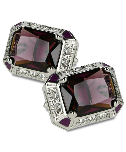 BLING Colorstone Cufflinks with Rectangular Crystal in a Box by Vittorio Vico (CL73XX) (CL - 7311) for Independent Retail Stores by Dubal Brothers