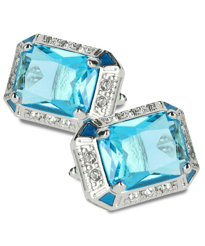 BLING Colorstone Cufflinks with Rectangular Crystal in a Box by Vittorio Vico (CL73XX) (CL - 7317) for Independent Retail Stores by Dubal Brothers