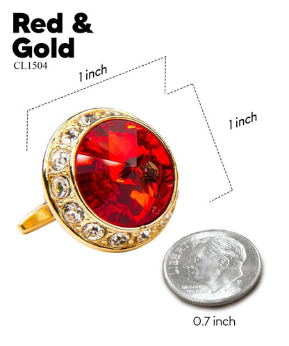 Bling Colorstone Cufflinks with Round Setting in a Box by Vittorio Vico (CL15XX) (cl - 1504) for Independent Retail Stores by Dubal Brothers