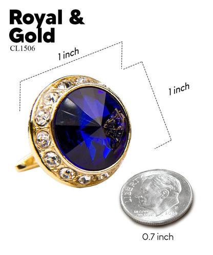 Bling Colorstone Cufflinks with Round Setting in a Box by Vittorio Vico (CL15XX) (cl - 1506) for Independent Retail Stores by Dubal Brothers