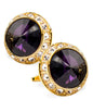 Bling Colorstone Cufflinks with Round Setting in a Box by Vittorio Vico (CL15XX) (cl - 1510) for Independent Retail Stores by Dubal Brothers