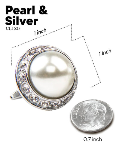 Bling Colorstone Cufflinks with Round Setting in a Box by Vittorio Vico (CL15XX) (cl - 1523) for Independent Retail Stores by Dubal Brothers