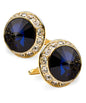 Bling Colorstone Cufflinks with Round Setting in a Box by Vittorio Vico (CL15XX) (cl - 1526) for Independent Retail Stores by Dubal Brothers