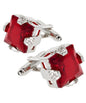 Bling Colorstone Cufflinks with Square Setting in a Box by Vittorio Vico (CL13XX) (cl - 1305) for Independent Retail Stores by Dubal Brothers