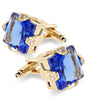 Bling Colorstone Cufflinks with Square Setting in a Box by Vittorio Vico (CL13XX) (cl - 1306) for Independent Retail Stores by Dubal Brothers