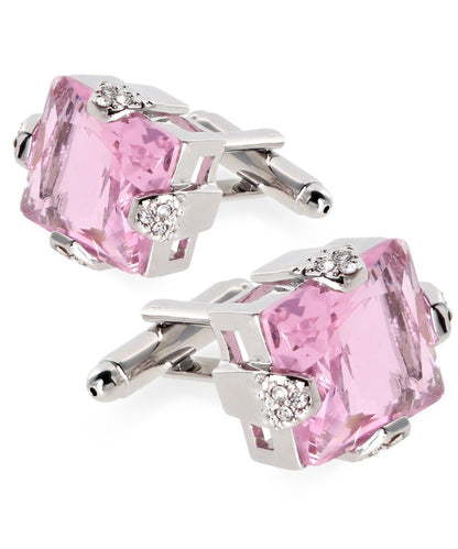 Bling Colorstone Cufflinks with Square Setting in a Box by Vittorio Vico (CL13XX) (cl - 1313) for Independent Retail Stores by Dubal Brothers