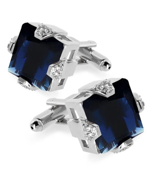 Navy Blue and Silver