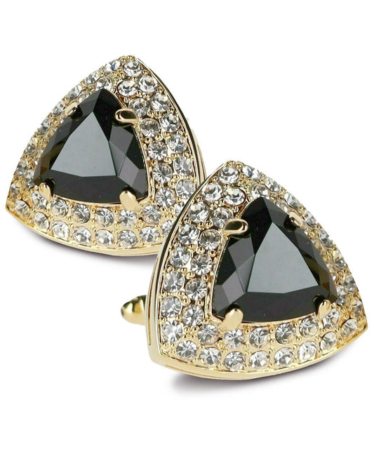 BLING Colorstone Cufflinks with Triangular Crystal in a Box by Vittorio Vico (CL72XX) (CL - 7200) for Independent Retail Stores by Dubal Brothers