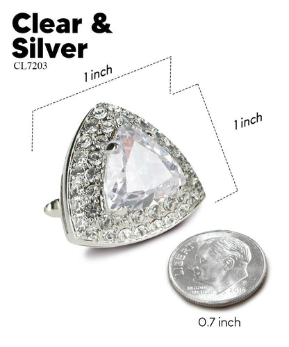 BLING Colorstone Cufflinks with Triangular Crystal in a Box by Vittorio Vico (CL72XX) (CL - 7203) for Independent Retail Stores by Dubal Brothers