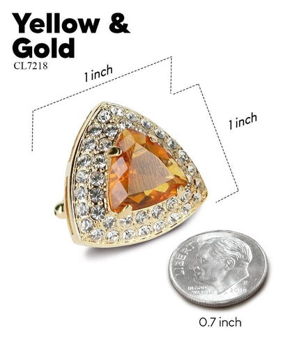 BLING Colorstone Cufflinks with Triangular Crystal in a Box by Vittorio Vico (CL72XX) (CL - 7218) for Independent Retail Stores by Dubal Brothers