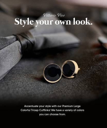 Bling Colorstone Tricep Cufflinks in a Box by Vittorio Vico (CL16XX) (cl - 1600) for Independent Retail Stores by Dubal Brothers