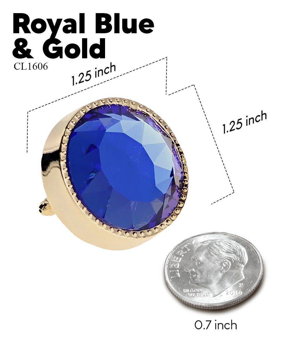 Bling Colorstone Tricep Cufflinks in a Box by Vittorio Vico (CL16XX) (cl - 1606) for Independent Retail Stores by Dubal Brothers