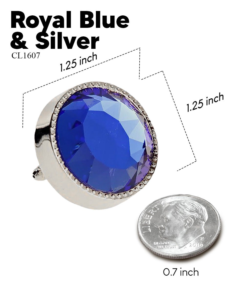 Bling Colorstone Tricep Cufflinks in a Box by Vittorio Vico (CL16XX) (cl - 1607) for Independent Retail Stores by Dubal Brothers