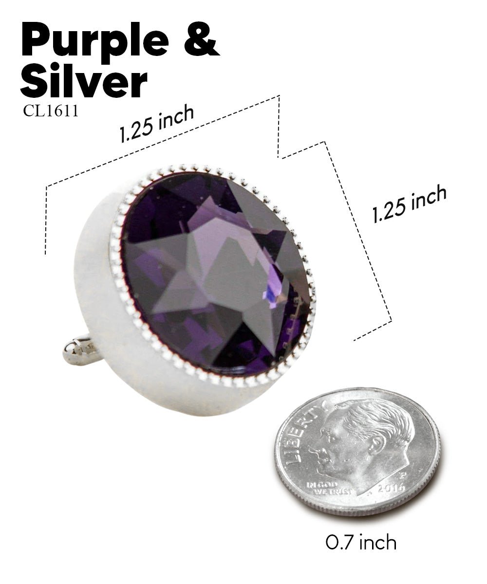 Bling Colorstone Tricep Cufflinks in a Box by Vittorio Vico (CL16XX) (cl - 1611) for Independent Retail Stores by Dubal Brothers