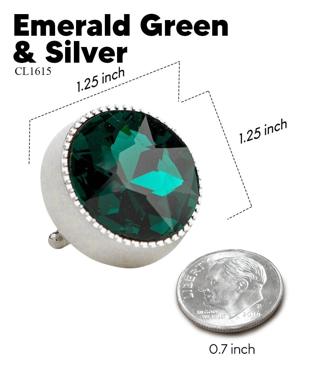 Bling Colorstone Tricep Cufflinks in a Box by Vittorio Vico (CL16XX) (cl - 1615) for Independent Retail Stores by Dubal Brothers