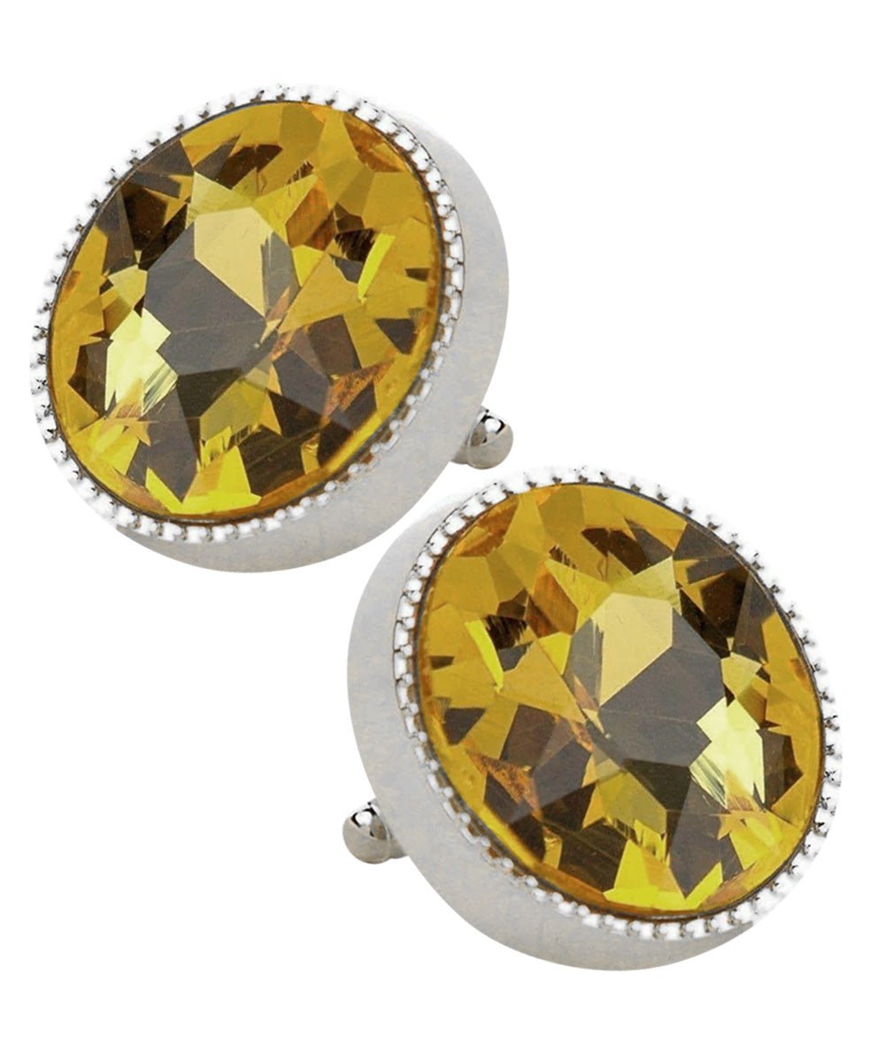 Bling Colorstone Tricep Cufflinks in a Box by Vittorio Vico (CL16XX) (cl - 1619) for Independent Retail Stores by Dubal Brothers