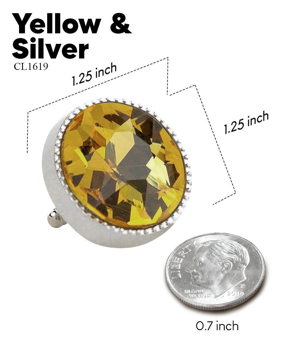 Bling Colorstone Tricep Cufflinks in a Box by Vittorio Vico (CL16XX) (cl - 1619) for Independent Retail Stores by Dubal Brothers