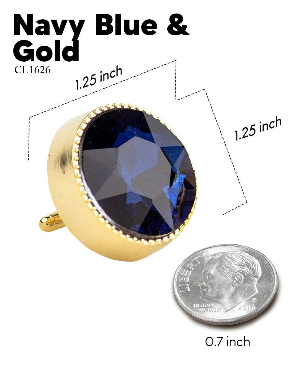 Bling Colorstone Tricep Cufflinks in a Box by Vittorio Vico (CL16XX) (cl - 1626) for Independent Retail Stores by Dubal Brothers