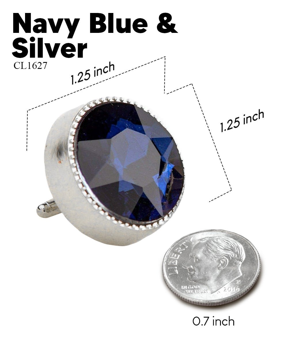 Bling Colorstone Tricep Cufflinks in a Box by Vittorio Vico (CL16XX) (cl - 1627) for Independent Retail Stores by Dubal Brothers