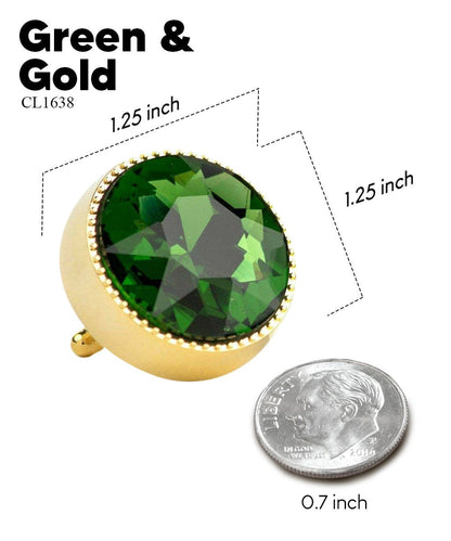 Bling Colorstone Tricep Cufflinks in a Box by Vittorio Vico (CL16XX) (cl - 1638) for Independent Retail Stores by Dubal Brothers