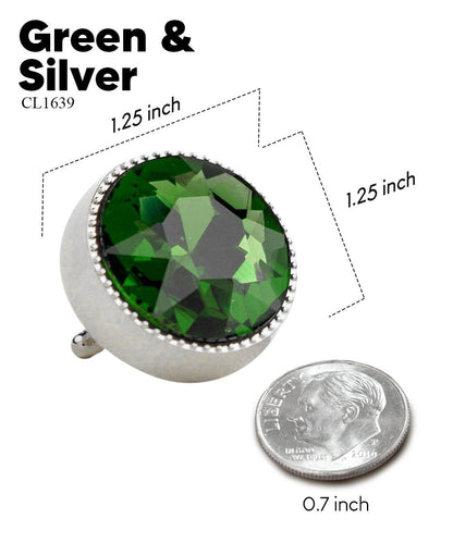 Bling Colorstone Tricep Cufflinks in a Box by Vittorio Vico (CL16XX) (cl - 1639) for Independent Retail Stores by Dubal Brothers