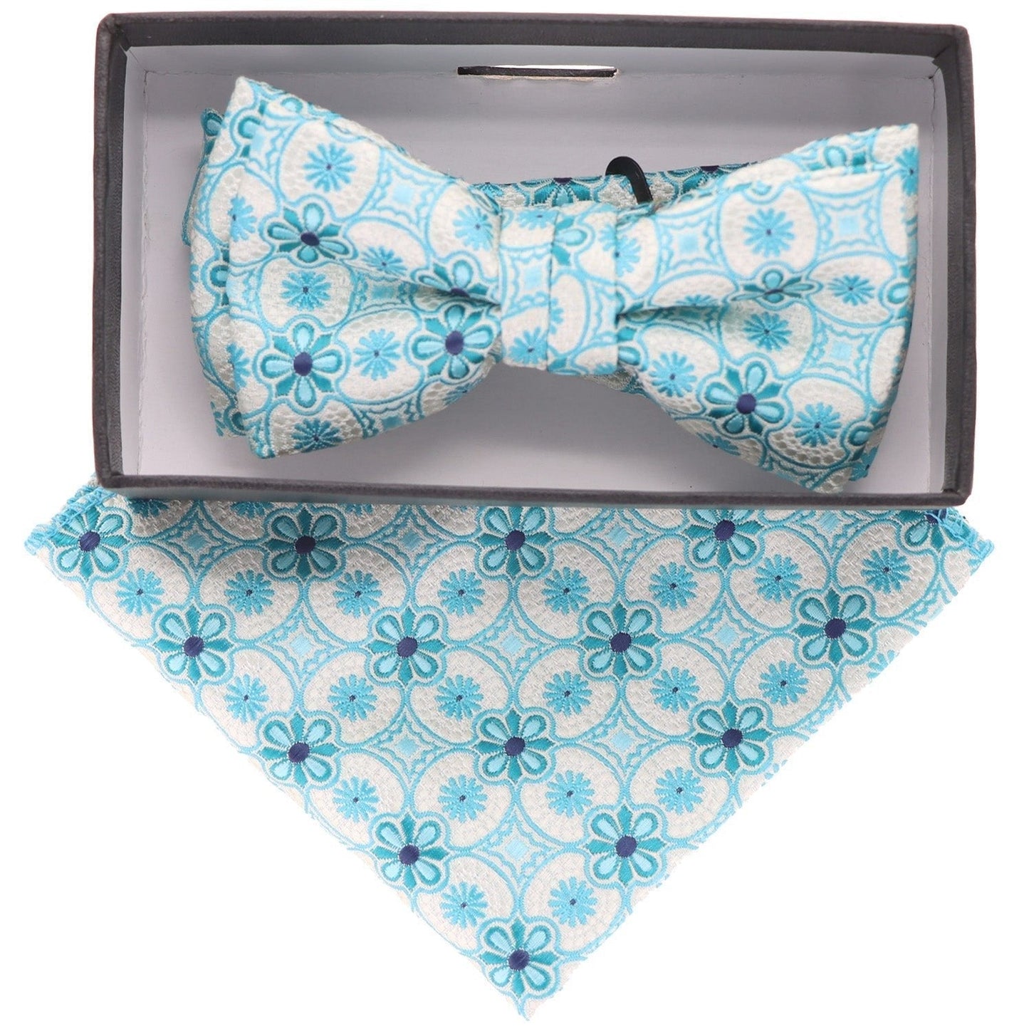 Boy's Design Bow Tie & Pocket Square in a Box by Vittorio Farina (KBH - 023) for Independent Retail Stores by Dubal Brothers