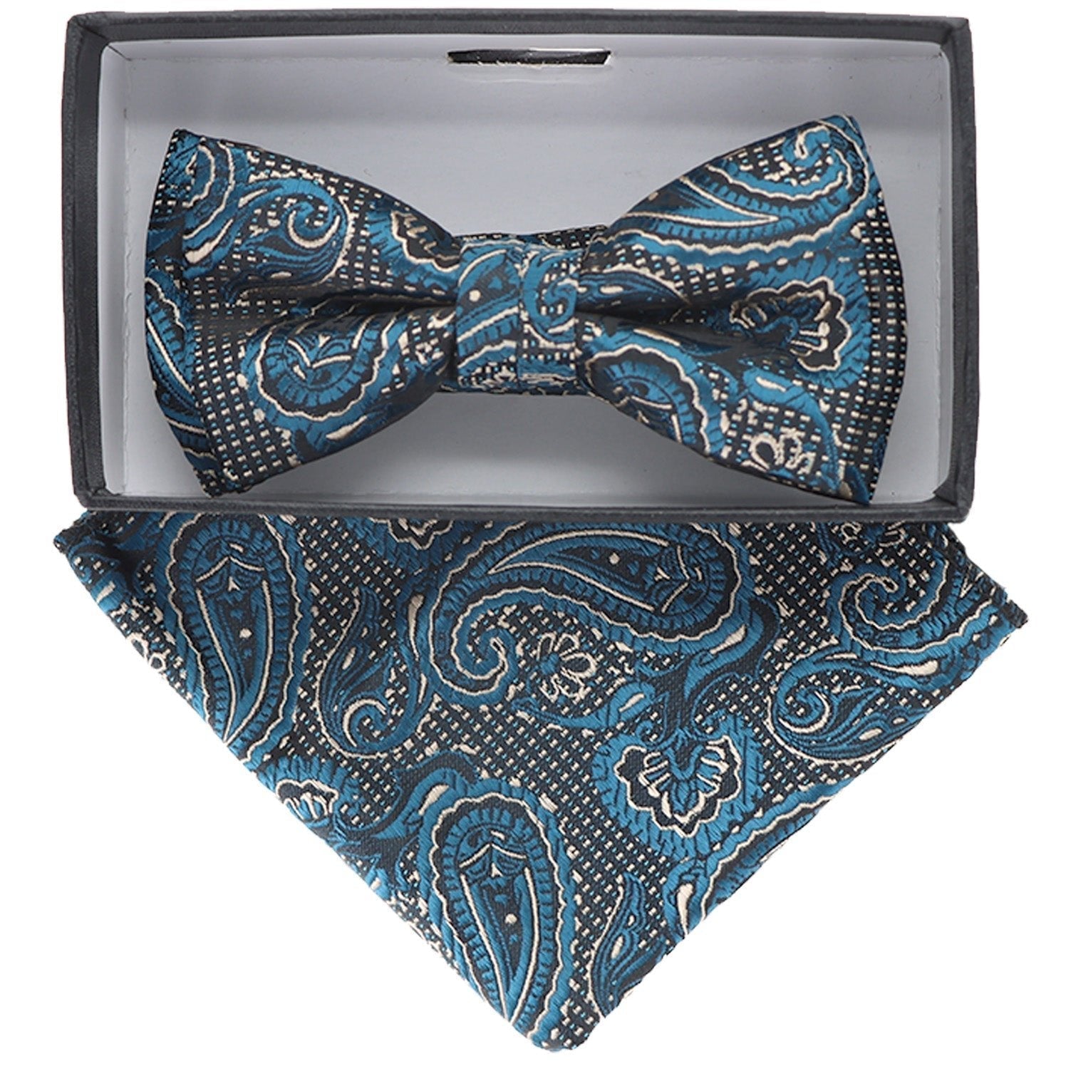 Boy's Design Bow Tie & Pocket Square in a Box by Vittorio Farina (KBH - 050) for Independent Retail Stores by Dubal Brothers