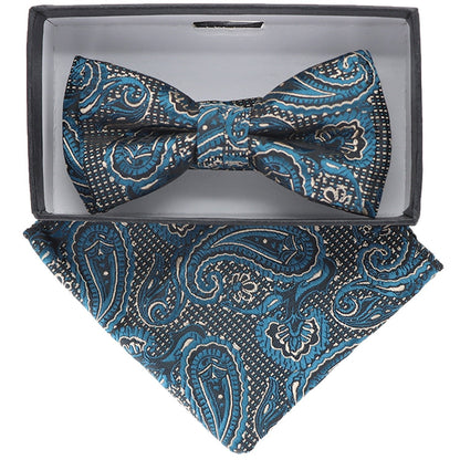 Boy's Design Bow Tie & Pocket Square in a Box by Vittorio Farina (KBH - 050) for Independent Retail Stores by Dubal Brothers