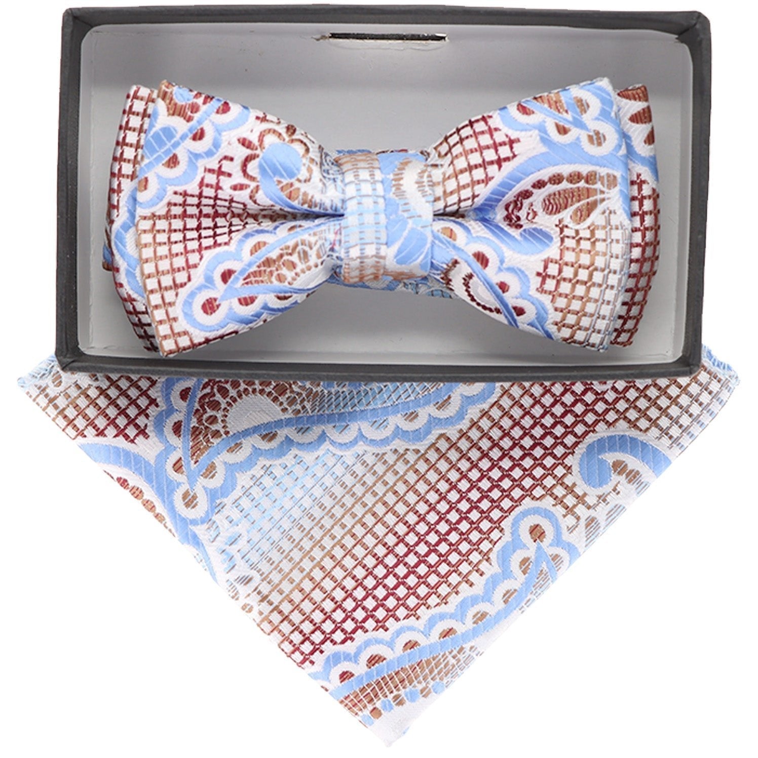 Boy's Design Bow Tie & Pocket Square in a Box by Vittorio Farina (KBH - 063c) for Independent Retail Stores by Dubal Brothers