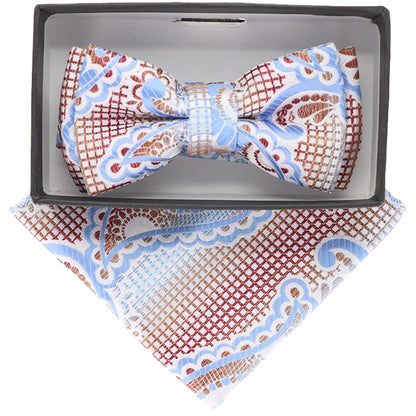 Boy's Design Bow Tie & Pocket Square in a Box by Vittorio Farina (KBH - 063c) for Independent Retail Stores by Dubal Brothers
