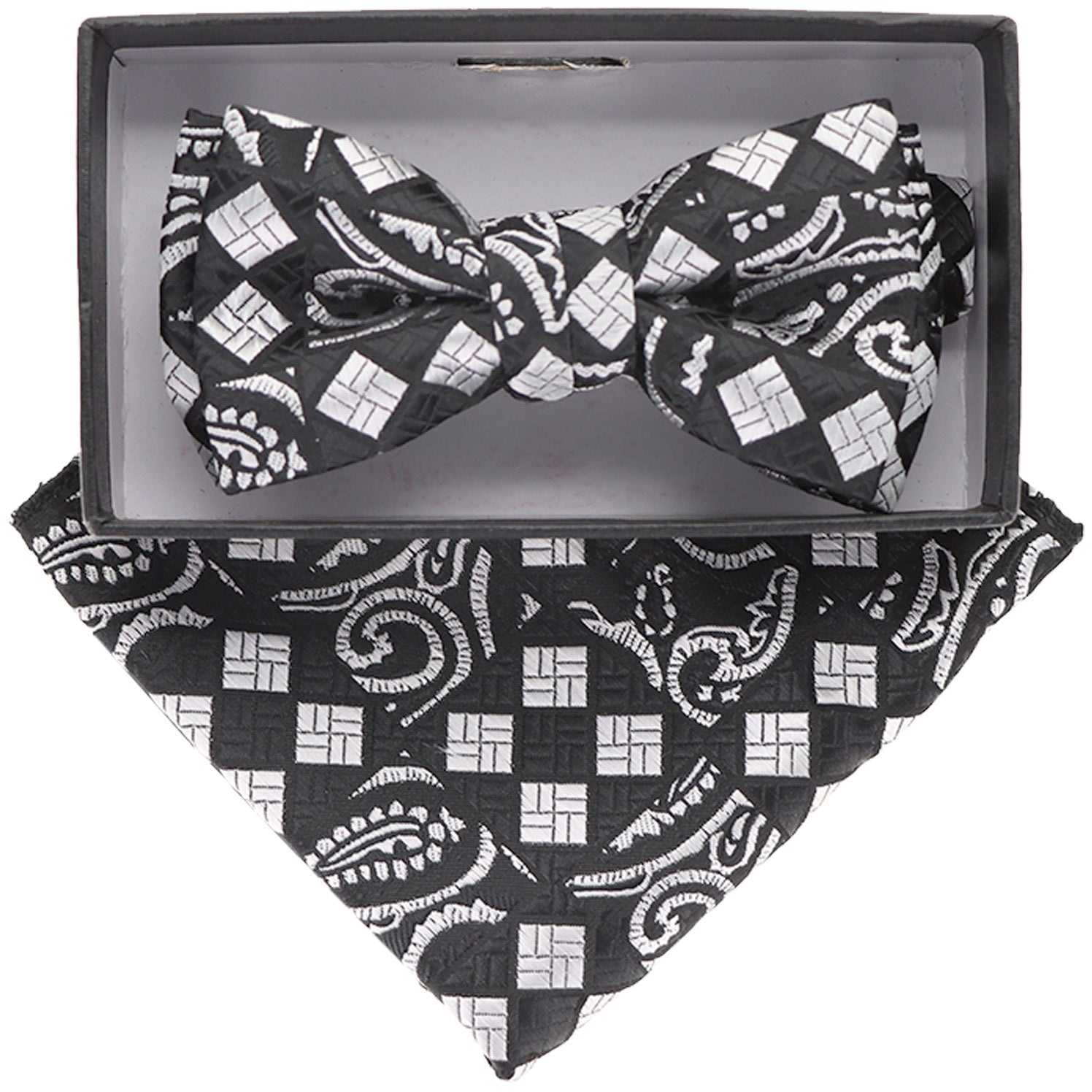 Boy's Design Bow Tie & Pocket Square in a Box by Vittorio Farina (KBH - 067) for Independent Retail Stores by Dubal Brothers
