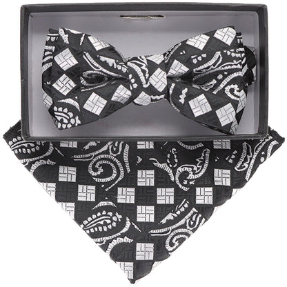 Boy's Design Bow Tie & Pocket Square in a Box by Vittorio Farina (KBH - 067) for Independent Retail Stores by Dubal Brothers