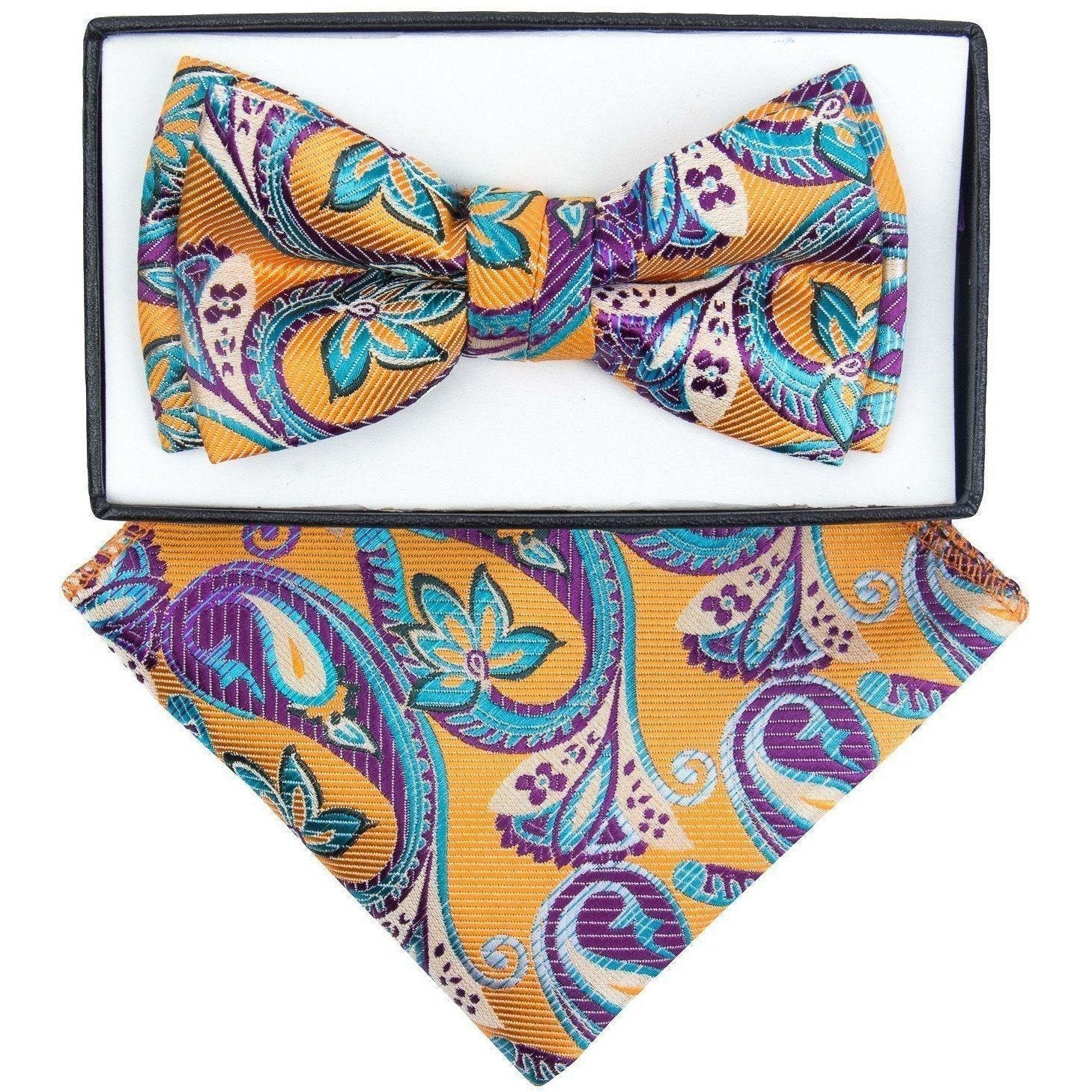 Boy's Design Bow Tie & Pocket Square in a Box by Vittorio Farina (KBH - 1003) for Independent Retail Stores by Dubal Brothers