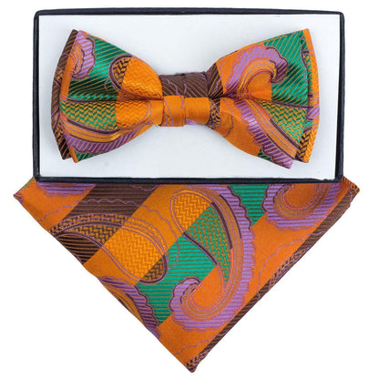 Boy's Design Bow Tie & Pocket Square in a Box by Vittorio Farina (KBH - 1003) for Independent Retail Stores by Dubal Brothers