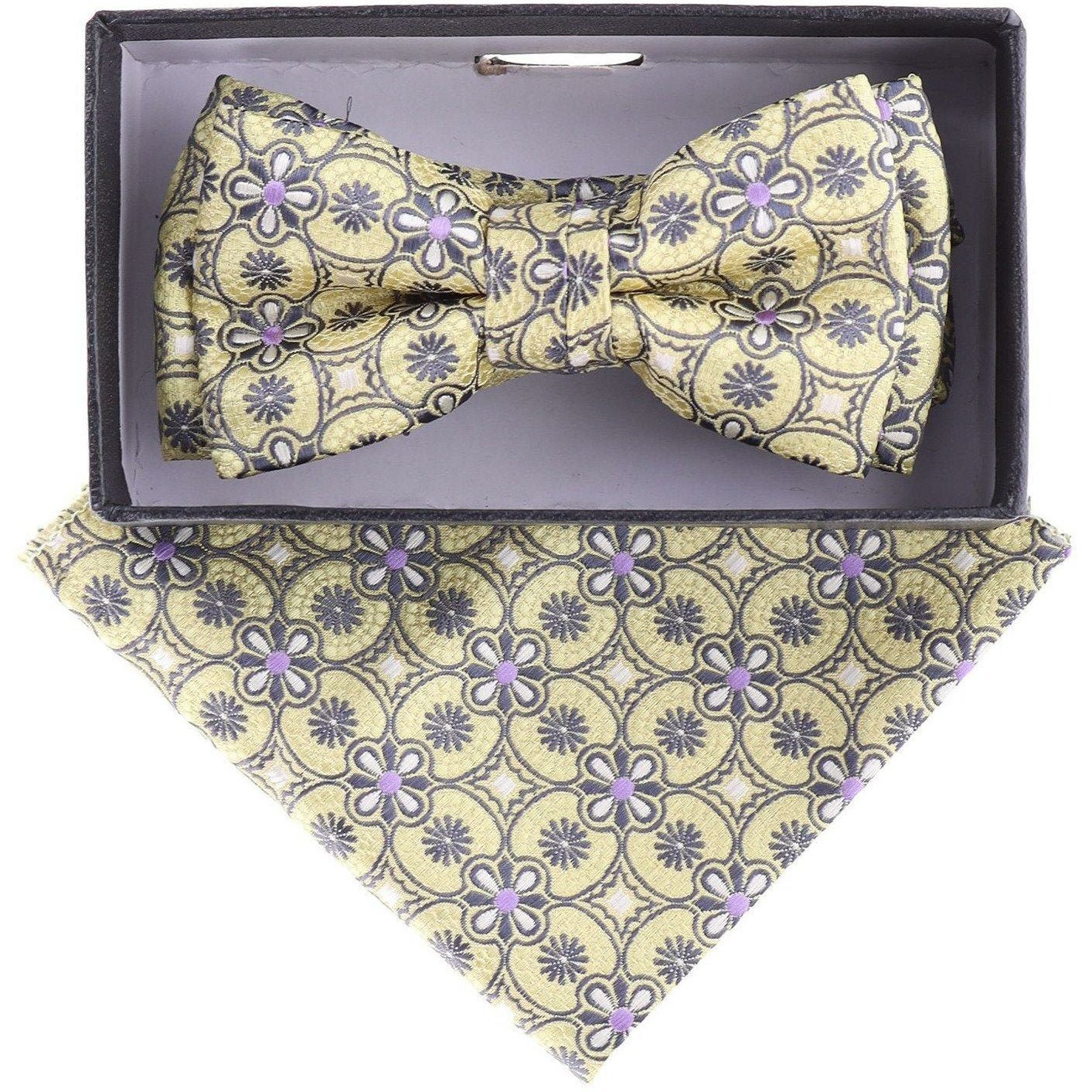 Boy's Design Bow Tie & Pocket Square in a Box by Vittorio Farina (KBH - 21001) for Independent Retail Stores by Dubal Brothers