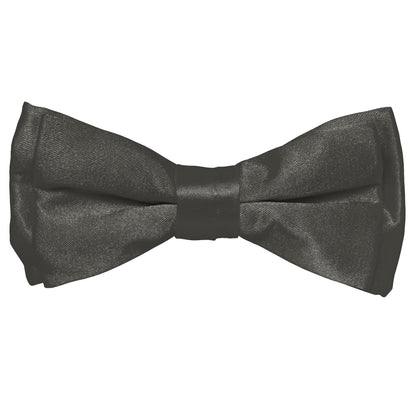 Boy's Solid Bow Tie by Vittorio Farina (boys - charcoal) for Independent Retail Stores by Dubal Brothers