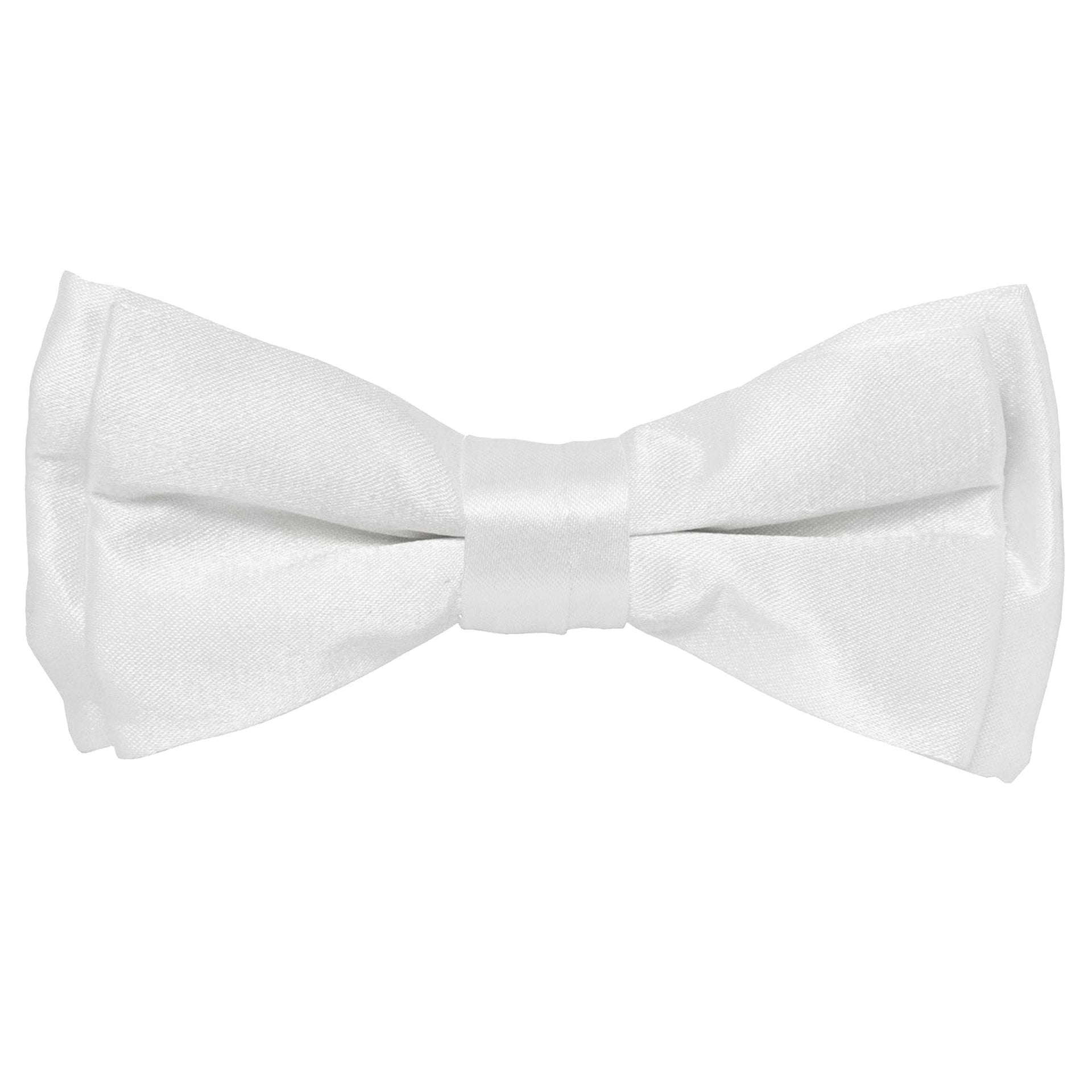 Boy's Solid Bow Tie by Vittorio Farina (boys - white) for Independent Retail Stores by Dubal Brothers