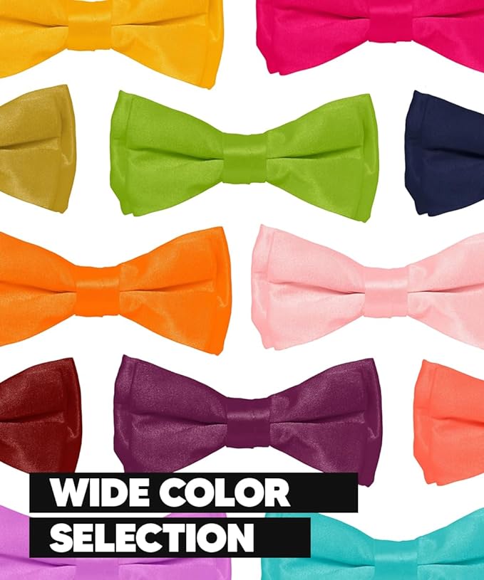 Boy's Solid Bow Tie by Vittorio Farina (boys - yellow) for Independent Retail Stores by Dubal Brothers