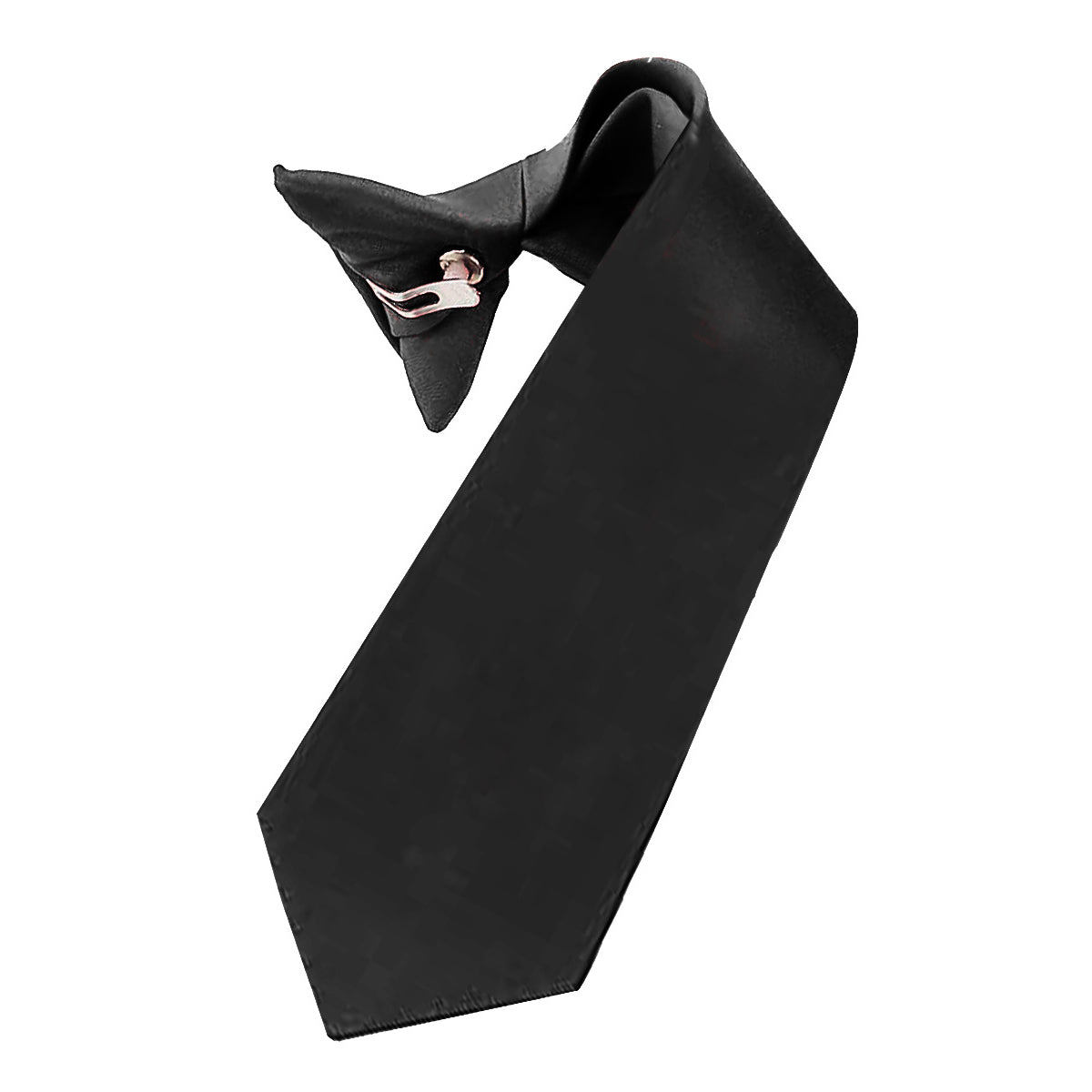 Boy's Solid Clip Necktie by Vittorio Farina (boys clip black 16in) for Independent Retail Stores by Dubal Brothers